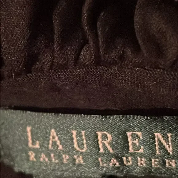 NWOT. Lauren Ralph Lauren Black Pure Cotton Blouse. XL - Picture 2 of 4